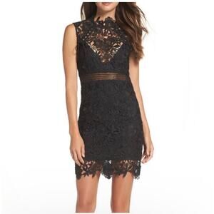 BARDOT PARIS LACE MIDI DRESS